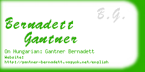 bernadett gantner business card